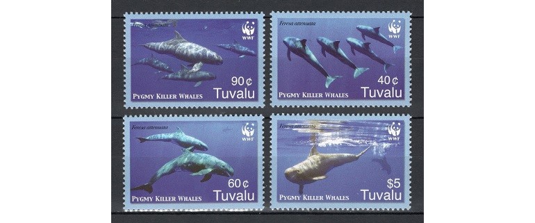 TUVALU 2006 - FAUNA MARINA WWF - SERIE DE 4 TIMBRE - NESTAMPILATA - MNH - COTA MICHEL :13.5 E / pesti134